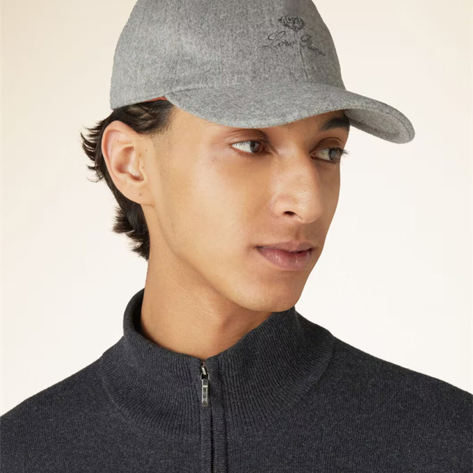 loro piana cashmere embroidered baseball cap